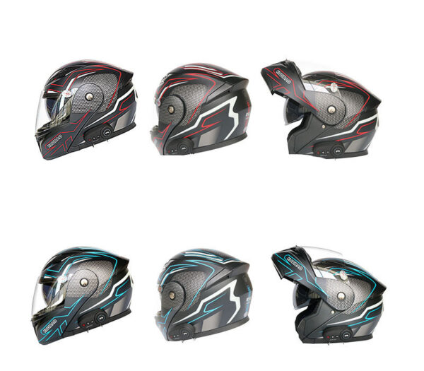 Motorcycle Bluetooth Helmet Motorcycle Helmet Comes with FM - Image 4