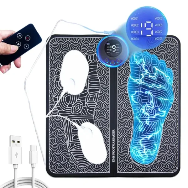 Foot Massager Stimulation Pad Electric Foot Massage With Remote 8 Mode 19 Levels of Strength Lightweight Relieve Foot Pressure - Image 6