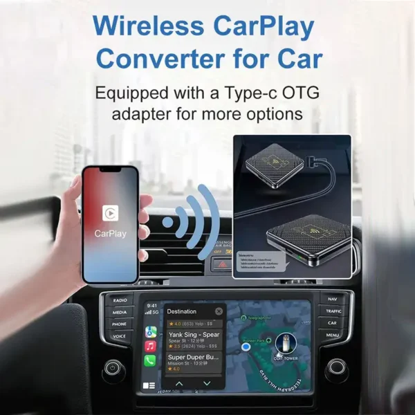 2024 Mini CarAI Box 2in1 Wireless CarPlay Dongle Wireless Android Auto Box For Car Radio with Wired CarPlay Plug and Play Ai Box - Image 2