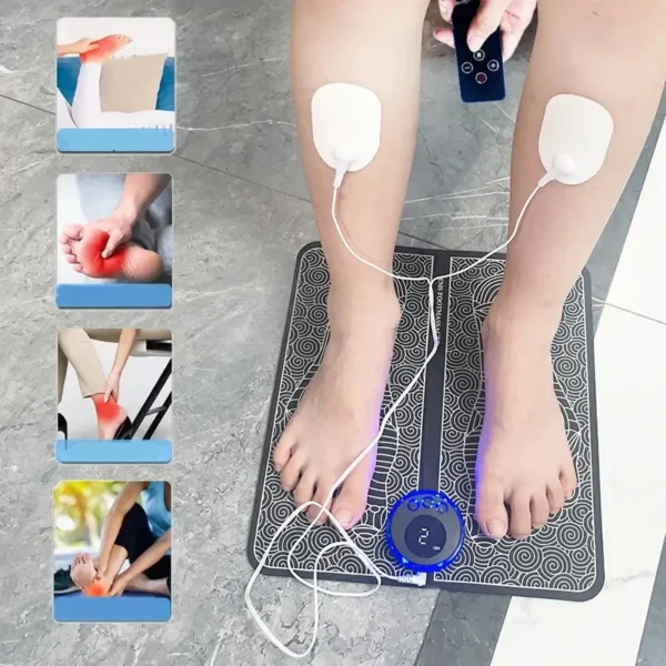 Foot Massager Stimulation Pad Electric Foot Massage With Remote 8 Mode 19 Levels of Strength Lightweight Relieve Foot Pressure - Image 8