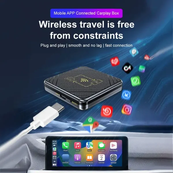 2024 Mini CarAI Box 2in1 Wireless CarPlay Dongle Wireless Android Auto Box For Car Radio with Wired CarPlay Plug and Play Ai Box - Image 9